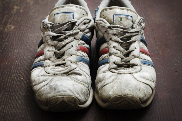 old pair of running shoes